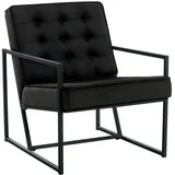 deluke Lounger Sessel NAMUR Samt 63 x 83 x 79,5 cm Schwarz