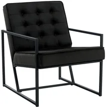 deluke Lounger Sessel NAMUR Samt 63 x 83 x 79,5 cm Schwarz