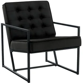 deluke Lounger Sessel NAMUR Samt 63 x 83 x 79,5 cm Schwarz