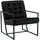 deluke Lounger Sessel NAMUR Samt 63 x 83 x 79,5 cm Schwarz