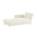 Nehl Liege Easy Flachgewebe 220 x 80 x 96 cm Creme mit Kopfteil