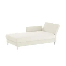 Nehl Liege Easy Flachgewebe 220 x 80 x 96 cm Creme mit Kopfteil