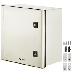 VEVOR Fiberglas-Gehäuse, elektrischer Gehäusekasten, 40x40x20 cm, Wandmontage
