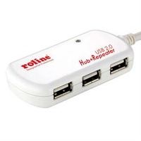 Roline USB 2.0 4-Port Hub mit Repeater 12 m