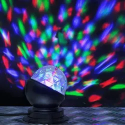 Disco-Lamp  kleiner Lichteffekt für Party + Dekoration  3-Farbiges Farbenspiel