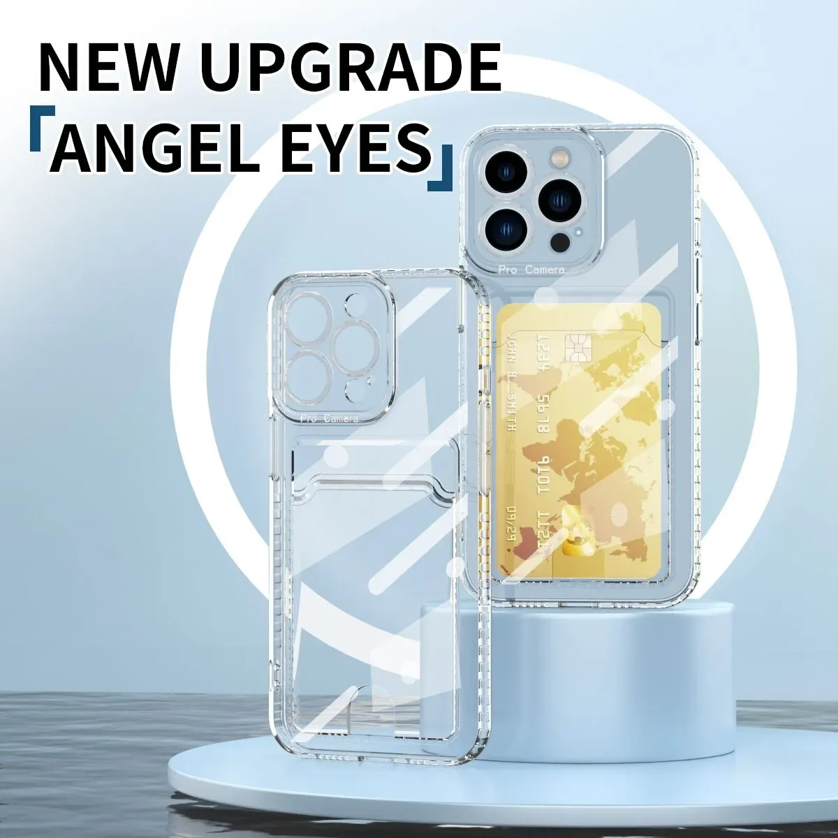 Schutzhülle für iPhone 11 Kamera Case Handyhülle Cover Tasche Transparent Smartphone Bumper (Kartensteckplatz-Kreditkarte-Geldscheine)