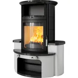 Kaminofen Hark 34 GT ECOplus 5 kW - Ofenkacheln: schwarz-glänzend - Korpus: graphit