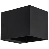 QAZQA - 4er Set Wandleuchten schwarz - Transfer