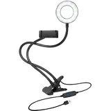 Logilink Ringlicht Ø 8,5 cm schwarz 1 Stück