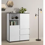 Hela Highboard »Ariana«, mit angeschrägten Griffmulden, Breite 100 cm schwarz-weiß