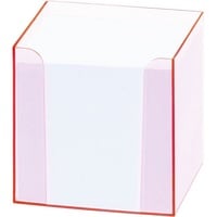 Folia Zettelbox LUXBOX transparent inkl. 800 Notizzettel weiß