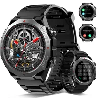 Smartwatch Herren Damen, Militär Smart Watch mit Telefonfunktion, 1,39"HD Touchscreen, IP68 Wasserdicht Sportuhr, 110+Sportmodi Fitness Tracker, Herzfrequenz, Schlafmonitor, Fitnessuhr für iOS Android
