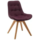 CARRYHOME Stuhl Bordeaux, Wildeiche, massiv, konisch, 56x84x63 cm, Stoffauswahl, Sitzfläche 180° drehbar, automatische Rückholfunktion, Esszimmer, Stühle, Esszimmerstühle, Vierfußstühle