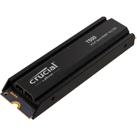 Crucial T500 SSD 1TB, M.2 2280 / M-Key / PCIe 4.0 x4, Kühlkörper