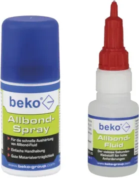 Sekundenkleber + Aktivator - beko Allbond-Set - 20g Fluid + 30ml Spray