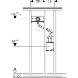 Geberit GIS Traverse für Wandarmatur