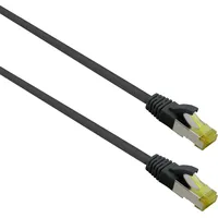 Helos ultra flex Patchkabel S/FTP Cat 6a TPE schwarz 0,5m (S/FTP, Cat6a 0.50 m), Netzwerkkabel