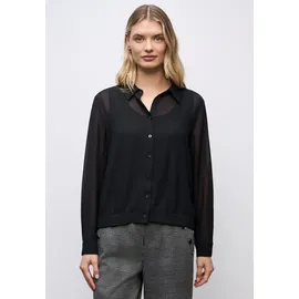 STREET ONE Langarmbluse in schwarz 38