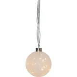 eglo christmas Eglo LED Weihnachtskugel für Innen, beleuchtete Glaskugel zum Aufhängen Ø 10 cm, Leuchtkugel zum Hängen mit Timer, warmweiß, Batterie-betrieb