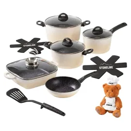 STONELINE Kochgeschirr-Set 15-tlg. 18 cm rund + 20 cm rund + 24 cm rund