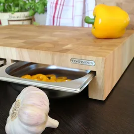 Continenta Schneidbrett Stirnholz mit 3 Schubladen