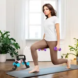Set Aus Sechseckigen Kurzhanteln, Krafttrainingshanteln, 2 X 1 Kg, 2 X 2 Kg, 2 X 3 Kg, Mit Umbaubarem Hantelständer