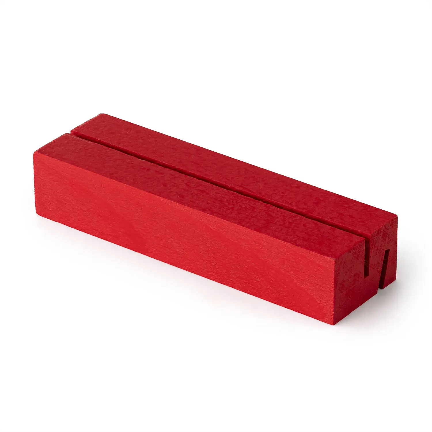 Metrie | Dablin-10B2HR Holz-Kartenhalter, 2 Nut, rot, Buche | 10 cm