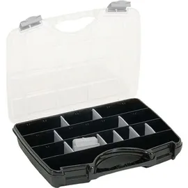 Tayg Sortimentskasten Kunststoff 312x238x51 mm schwarz/transparent maximal 25 Fächer