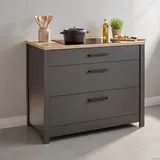 Interlink Unterschrank Veneto 100 x 60 x 92 cm Grau