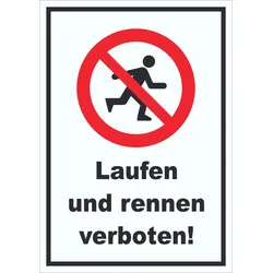 Laufen und Rennen verboten Schild A6 (105x148mm)