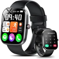 Smartwatch Herren Damen, 1,91"HD Touch Fitnessuhr mit Bluetooth Anrufe, 120+ Sportmodi Fitness Tracker mit Herzfrequenz SpO2 Schlafmonitor Schrittzähler, IPX7 Wasserdicht Smart Watch für Android iOS