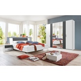 WIMEX Komplettschlafzimmer »Kreta«, Spar-Set, 4-teilig, Weiß/ Absetzung Graphit B/H: 189 cm x 81 cm