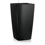 LECHUZA Cubico 50 Komplettset 50 x 50 x 95 cm schwarz hochglanz