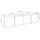 SKRAUT HOME Lowboard 207x50 cm Weiß/Eiche Holzwerkstoff