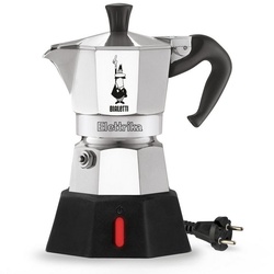 BIALETTI Espressokocher New Moka Elettrika 2 Tassen, 0,09l Kaffeekanne silberfarben