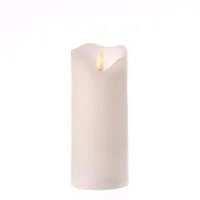 MARELIDA LED Kerze Rustik Optik H: 17 cm weiß