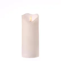 MARELIDA LED Kerze Rustik Optik H: 17 cm weiß