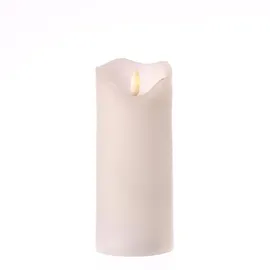 MARELIDA LED Kerze Rustik Optik H: 17 cm weiß
