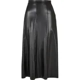 URBAN CLASSICS Synthetic Leather Midirock Black S