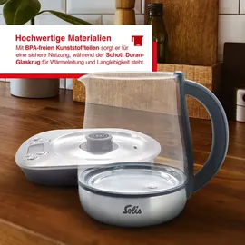 Solis Tee- & Wasserkocher, 1,2 L Volumen, Programmierbare Tee Tasten, 360° Basis