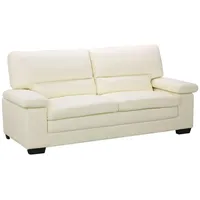 Sofa 3-Sitzer - Büffelleder - Elfenbeinfarben - MIMAS II