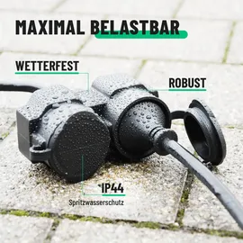 greate. 2fach Verlängerungskabel Outdoor 5m - 2er Pack