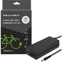 Qoltec Akkuladegerät für E-Bike 36V | 42V | 2A | 5.5*2.5