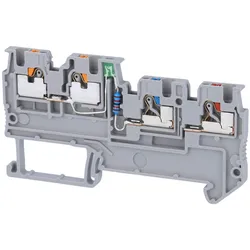 3244436 PHOENIX CONTACT Initiatoren-/Aktorenklemme PTIO 1,5/S/3-LED24 GN mit grüner LED für 15-30V DC, Push-In-Anschluss Nennspannung 250V - 1 Stück
