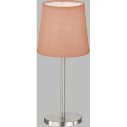 EASY BY FHL LED Tischleuchte "Eve", grau (nickelfarben), Ø 14,00cm H: 30,00cm, Lampen, Tischleuchte,Stoffschirm,Schnurschalter,Hochwertige Verarbeitung