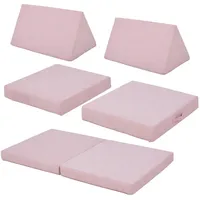 [en.casa] Kindersofa Norhulta 120 x 66 x 46 cm Cord rosa