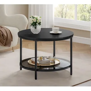 VASAGLE Schwarz Glas 65 x 46 cm