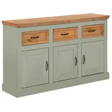 Sideboard OTTO HOME "Selma", grün (salbei grün, gebeizt), B:145cm H:87cm T:38cm, MDF, Massivholz, Sideboards, Sideboard, Kommode aus massivem Kiefernholz, Breite 145 cm