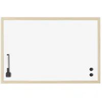 Magnetoplan Weißwandtafel mit Holzrahmen, B590 x H390 mm