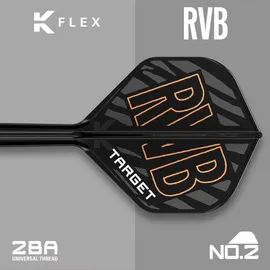 Target Darts K Flex Flights und Shaft System No.2 Medium 33 mm